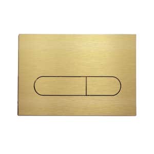Push Plate for Pneumatic Cistern Brushed Brass 236x152mm