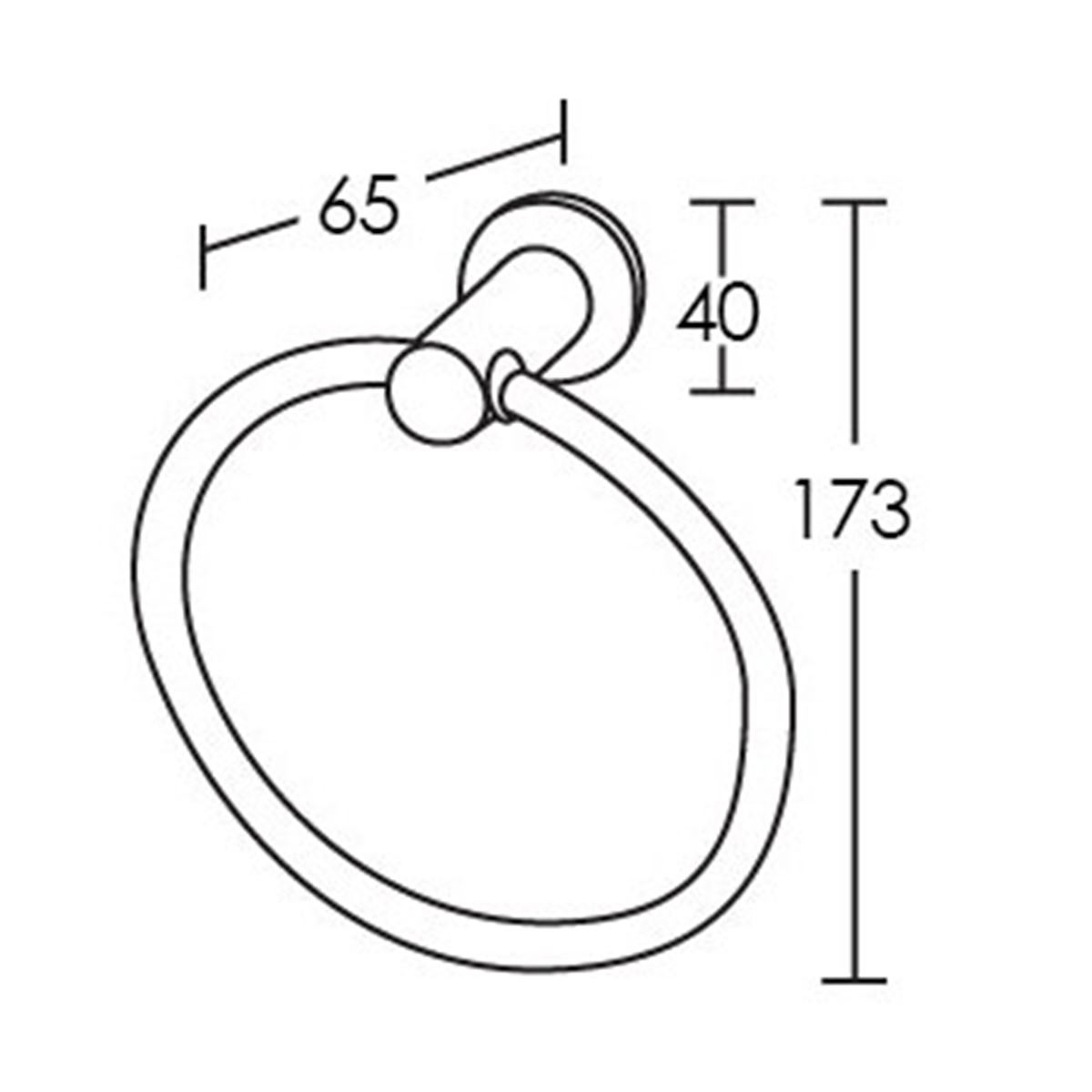 Guest Towel Ring Chrome Highgrove Bathrooms