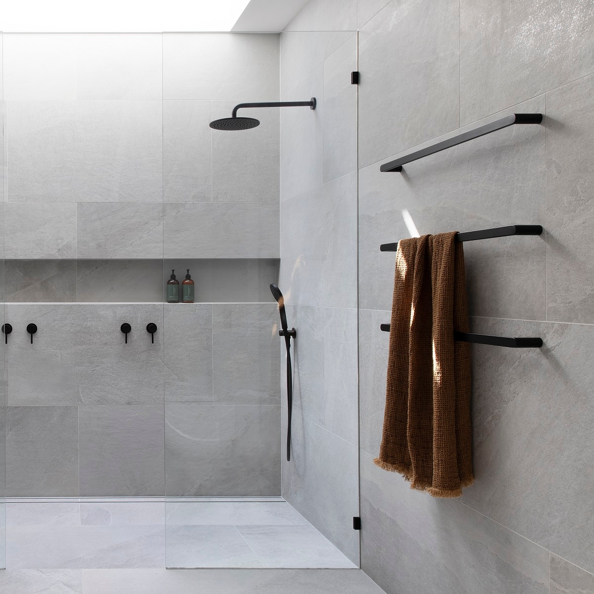 Frameless glass cheap shower panel