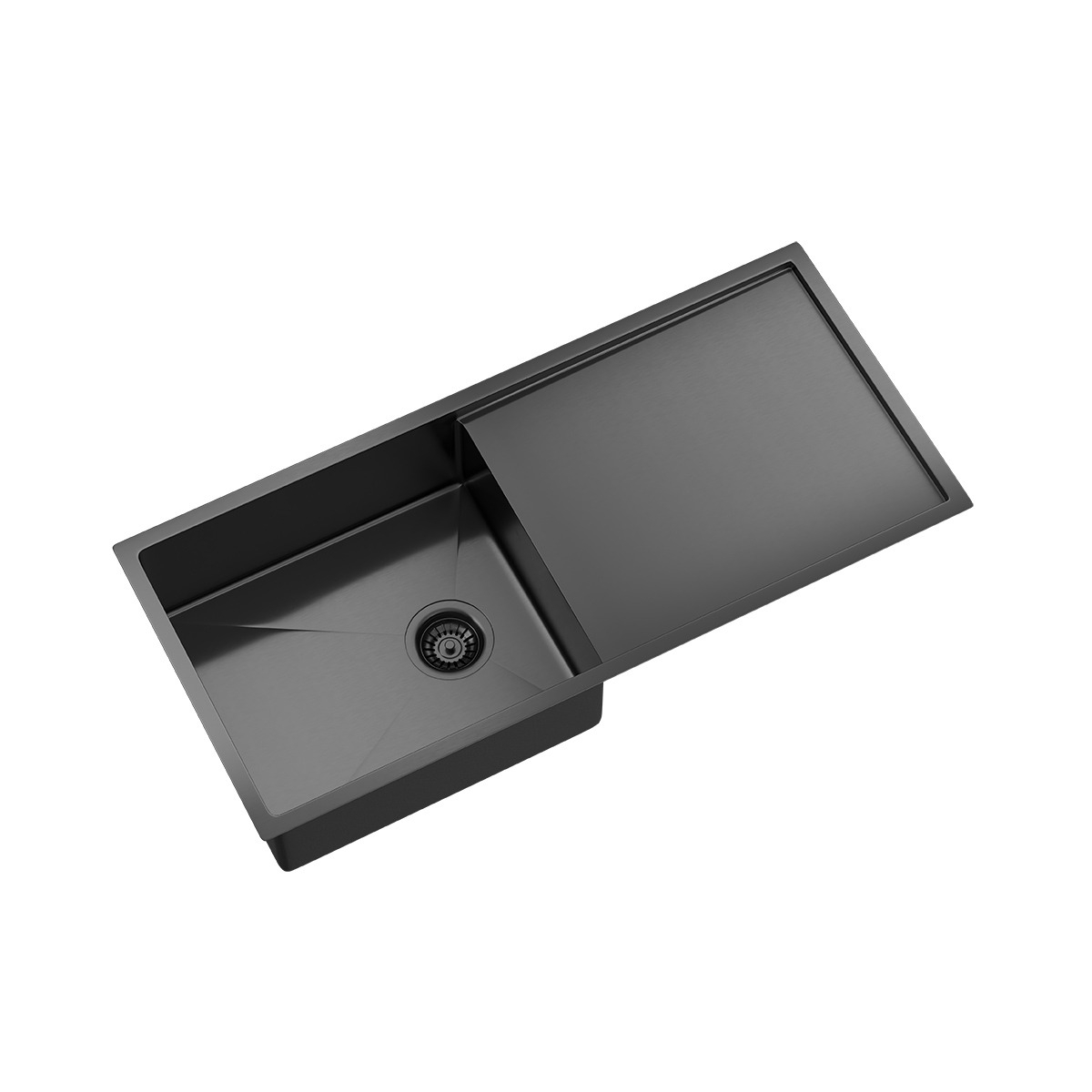 Single Bowl Sink with Drainer 990mm Gunmetal Highgrove Bathrooms