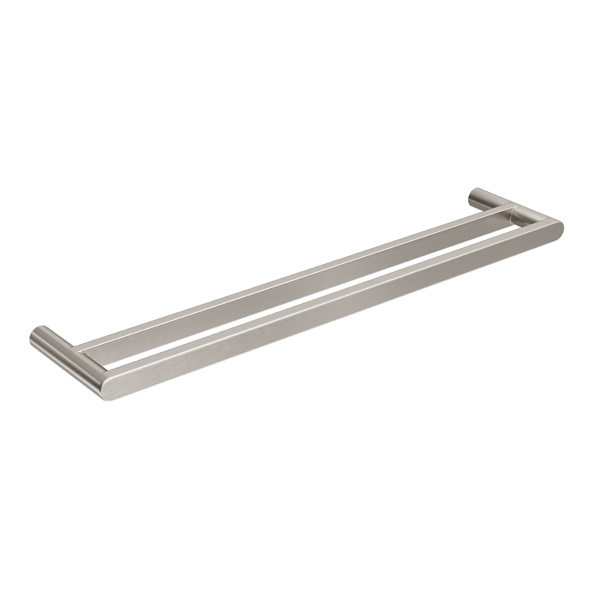 Double Towel Rail Brushed Nickel 600mm Highgrove Bathrooms