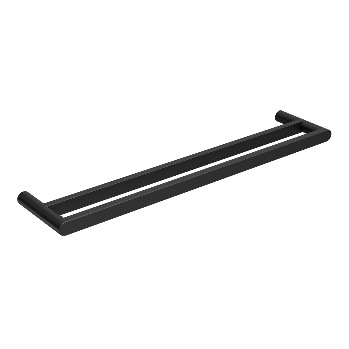 Nero Double Towel Rail Matte Black 600mm Highgrove Bathrooms