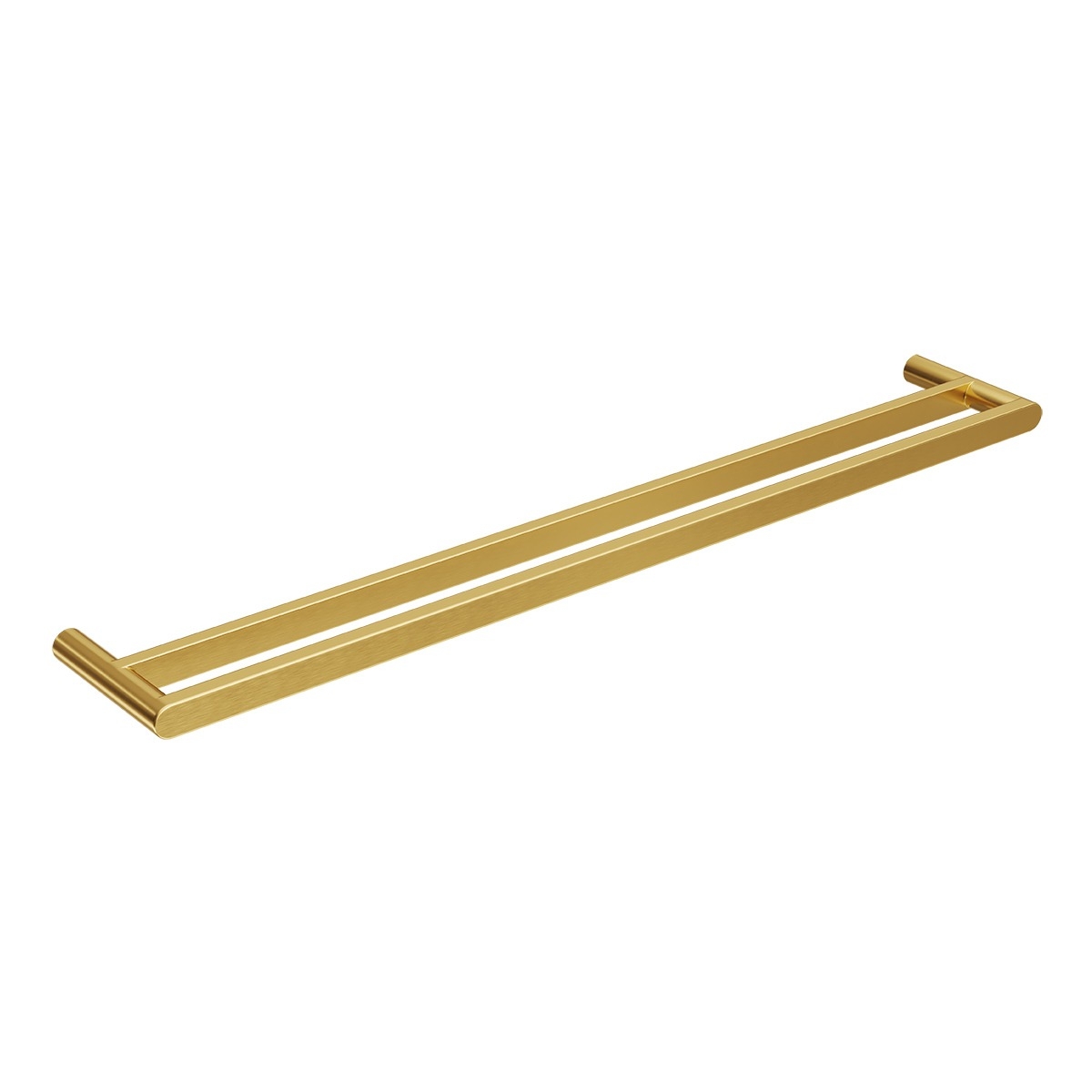 Double Towel Rail Brushed Brass 800mm Highgrove Bathrooms