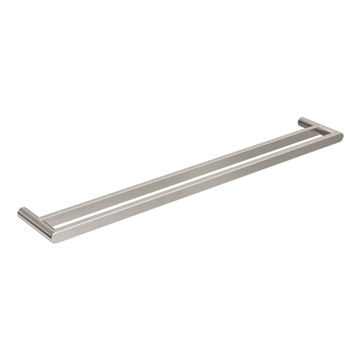 Double Towel Rail Brushed Nickel 800mm Highgrove Bathrooms
