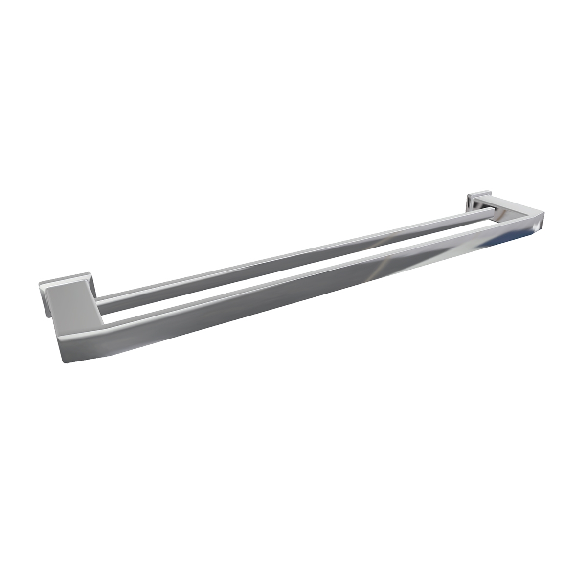 Double towel outlet rail 600mm