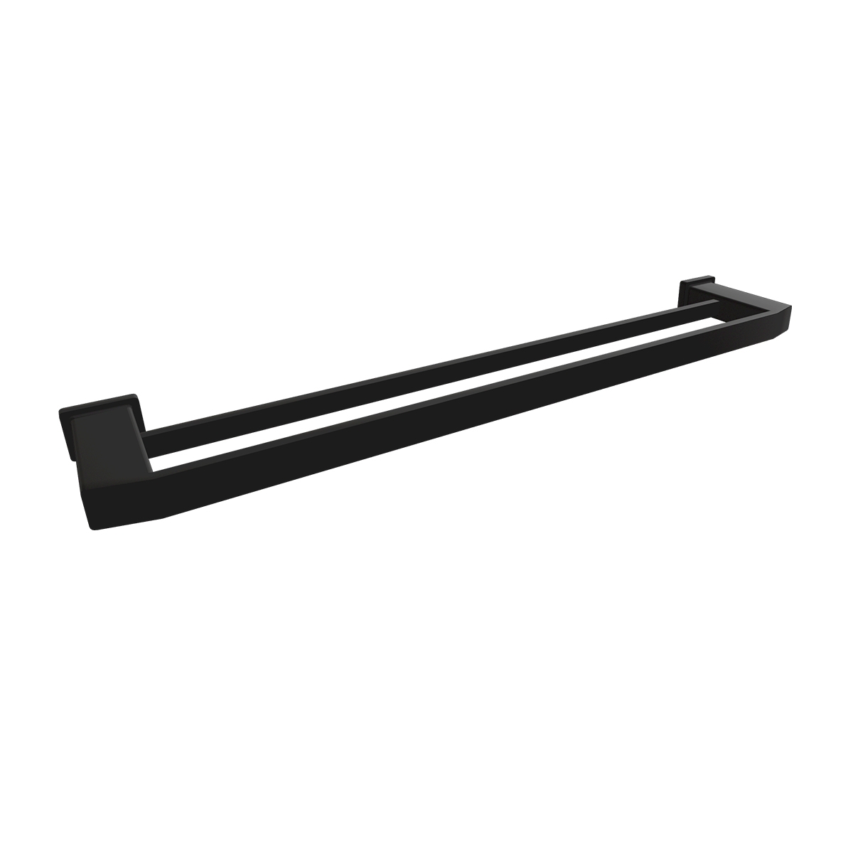 Double Towel Rail 600mm Matte Black Highgrove Bathrooms